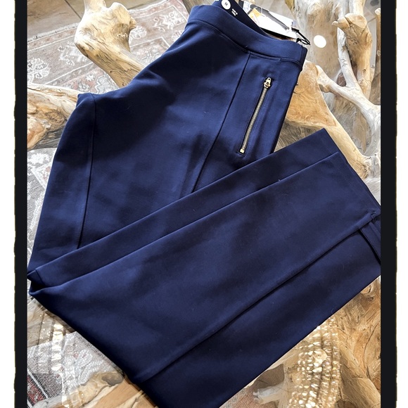 Navy Yoga Pant Trousers - Betabrand - Picture 1 of 6